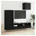 vidaXL TV-Wandgeräte 4 pcs Schwarz Eichen-Optik Holzwerkstoff
