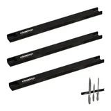 relaxdays Wand-Magnet Messer-Leiste 3er Set Magnetleiste 30 cm schwarz