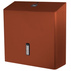 SanTRAL® Plus JRU 1 Toilettenpapierspender Jumborollen, Ø 330 mm, Papierspender ideal für eine hohe Versorgungssicherheit, Farbe: kupfer metallic, P CR