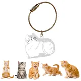 Zengjunwei Katzenhaar-Schlüsselanhänger, Cat Hair Memorial Capsules Schlüsselbund, Transparente Katzenhaarspeicherbox, Pet Haar Erinnerungsbox Zum Aufsammeln Tierhaaren (B)