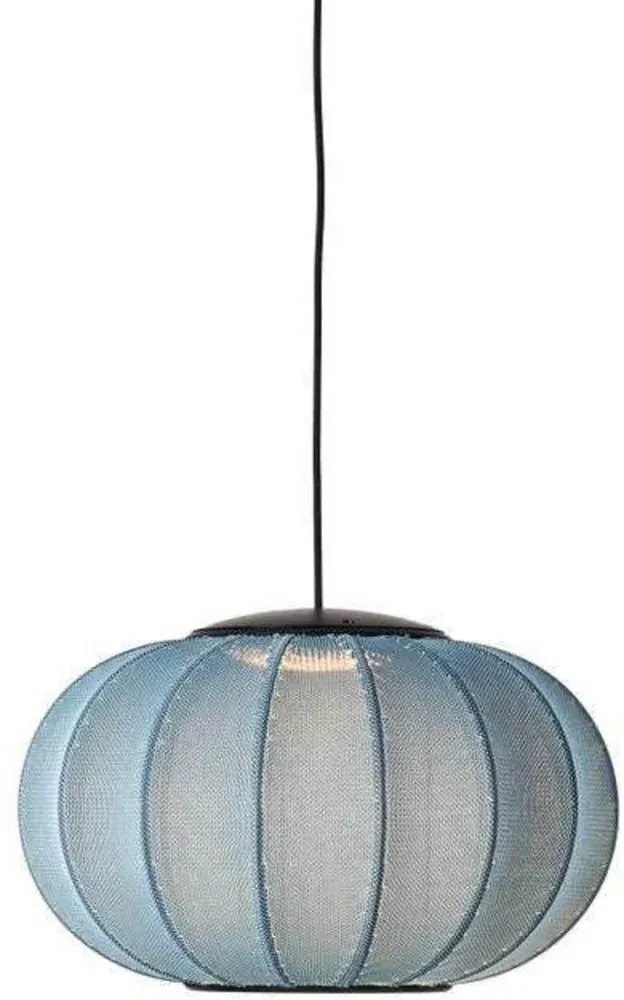 Pendelleuchte Made By Hand, Blau, für Schlafzimmer, Stoff / Textil - 26