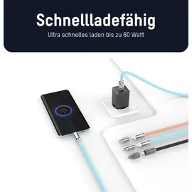 Ansmann Handykette universal, Lanyard USB C Kabel, Handyband zum umhängen - Blau