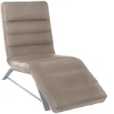 W.Schillig Relaxliege daily dreams Leder/Polyester 65 x 91 x 170 cm Braun mit Kissen