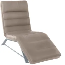 W.Schillig Relaxliege daily dreams Leder/Polyester 65 x 91 x 170 cm Braun mit Kissen