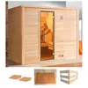 Sauna WEKA Bergen 3, beige (natur), ohne Ofen, (ohne Ofen), Saunen, ohne Ofen