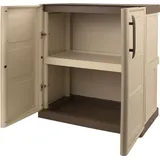 Linea -Stahl -Kunststoffschrank niedrig 2DV. - Grau