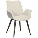 MASSIVMOEBEL24.DE Polsterstuhl Polyester beige/grau Ella 101