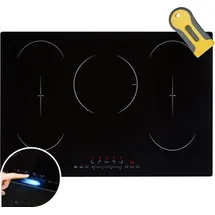 Arebos Induktionskochfeld 9800 W 5 Kochfelder mit 2 Flexzonen 77 cm Autark mit Sensor Touch, Timer, Kindersicherung, �berhitzungsschutz,