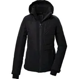 KILLTEC Damen Skijacke/Funktionsjacke in Daunenoptik mit abzippbarer Kapuze und Schneefang KSW 309 WMN SKI QLTD JCKT, schwarz, 36,