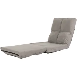 Mendler Schlafsessel HWC-N45 Samt 54 x 58 x 0 cm Grau mit Kissen und Rollen