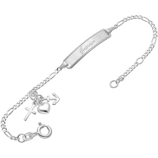 trendor 15876 Gravur-Armband für Mädchen 925 Silber 14/12 cm