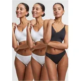 URBAN CLASSICS Ladies Rip Slip 3-Pack - Schwarz