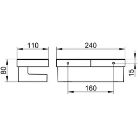 Keuco Duschkorb verchromt/anthrazit, 2-tlg., 240x110mm