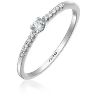 Elli DIAMONDS Elli DIAMONDS Ring Diamant Verlobung Hochzeit (0.11 ct) 585 Weißgold Ringe Damen