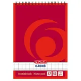 Herlitz Geschäftspapier 10x Herlitz Spiral-Notizblock / Schreibblock / DIN A7 / kariert