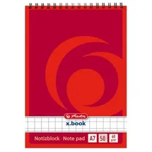 Herlitz Geschäftspapier 10x Herlitz Spiral-Notizblock / Schreibblock / DIN A7 / kariert
