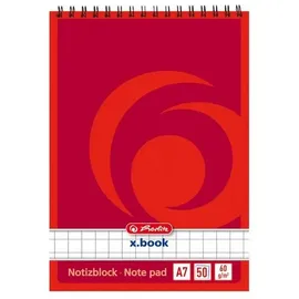 Herlitz Geschäftspapier 10x Herlitz Spiral-Notizblock / Schreibblock / DIN A7 / kariert