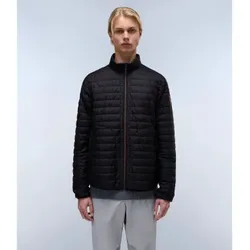 Napapijri für Herren. NP0A4ICT Amiata kurze Jacke schwarz (L), Lässig, Recyceltes Polyester, Nachhaltig
