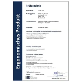 AM Qualitätsmatratzen Premium 7-Zonen Kaltschaummatratze 100 x 200 cm H2/H3