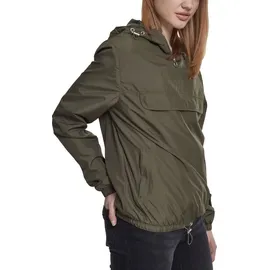 URBAN CLASSICS Ladies Basic Pull Over Jacket - Dark Green - L