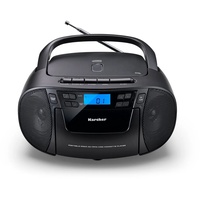 Karcher RR 5045 tragbares CD Radio CD-Player, Kassettenplayer, UKW Radio, USB / AUX-In) schwarz