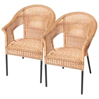 Gartensessel MERXX "Ravenna", beige (natur), B:61cm H:87cm T:67cm, Sessel, 2er Set, Polyrattan, stufenlos verstellbar