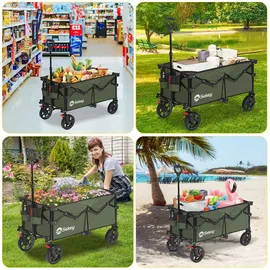 Sekey Bollerwagen faltbar 150 kg grün