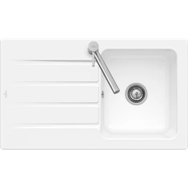 Villeroy & Boch Architectura 50 weiß alpin + Handbetätigung + Lochbohrung 2