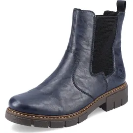Rieker Damen Chelsea Boots Z3561, Frauen Stiefeletten,Booties,halbstiefel,Kurzstiefel,uebergangsschuhe,uebergangsstiefel,blau (14),41 EU