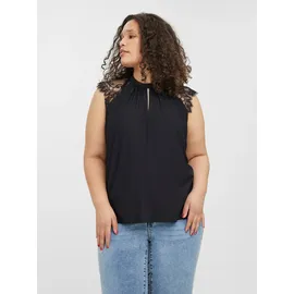 Vero Moda Curve Langarmbluse VMMilla (1-tlg) Spitze schwarz XL (52/54)