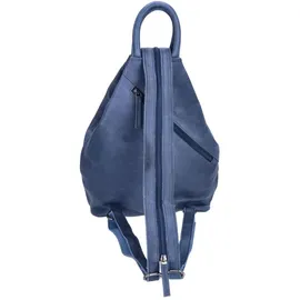 The Skandinavian Brand Damen Leder Rucksack Blau