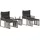vidaXL Gartenlounge Set 11-tlg. Grau/Dunkelgrau