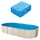 Vevor Ovale Poolfolie blau 730x375x147 cm