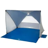 AKTIVE Strandzelt, Pop-up, 145 x 103 cm, 2 Personen, UV50-Schutz, inklusive 6 Heringe, Moskitonetz hinten, 4 Taschen, Wassersäule 300 mm, Polyester, Tragetasche (62319)