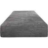 ASPERO Spannbettlaken Flanell 160 x 200 cm grau