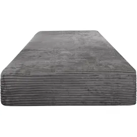 ASPERO Spannbettlaken Flanell 160 x 200 cm grau