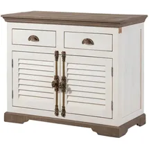 MASSIVMOEBEL24.DE Sideboard 107 x 90 x 45 cm Weiß