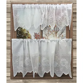 HOSSNER - ART OF HOME DECO Querbehang »Igel« 1, Stk. tlg. handgehäkelte Spitze, weiß