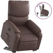 vidaXL Relaxsessel mit Aufstehhilfe Kunstleder 50 x 99 x 50 cm Braun