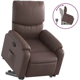 vidaXL Relaxsessel mit Aufstehhilfe Kunstleder 50 x 99 x 50 cm Braun