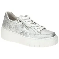 Gabor Damen, Low-Top Sneaker, Frauen Halbschuhe,Best Fitting,straßenschuhe,Strassenschuhe,Sportschuhe,Freizeitschuhe,Silber,39 EU / 6 UK - 39 EU