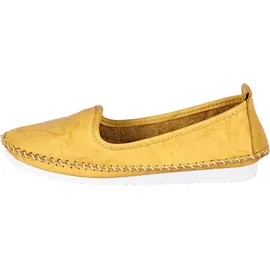 Andrea Conti Damen Slipper gelb, - weiß, Größe 41