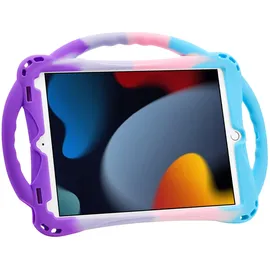 TopEsct Kinder-Schutzhülle für iPad 10.2 (9./8./7. Generation) Lila/Türkis