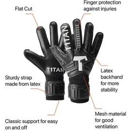 T1TAN Classic 1.0 Black-out Torwarthandschuhe mit Fingerschutz - Black-Out - 10