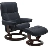 Stressless Stressless® Relaxsessel »Mayfair«, (Set, Relaxsessel mit Hocker), mit Classic Base, Gestell Braun blau