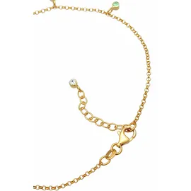 Elli Fußschmuck Damen Fußkettchen Bunt Geo Strand mit Kristalle in 925 Sterling Silber vergoldet