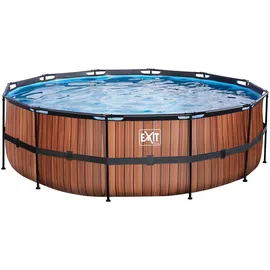 EXIT TOYS Wood Pool 450 x 122 cm inkl. Filterpumpe