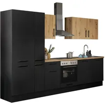 Stella Trading Küchenzeile Turin 310 cm schwarz