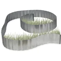 Relaxdays Rasenkante 500 x 16 cm 2 Stück Silber