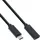 InLine USB 3.2 Gen.2x2 Kabel, USB-C Verlängerung ST/BU, schwarz, 1m